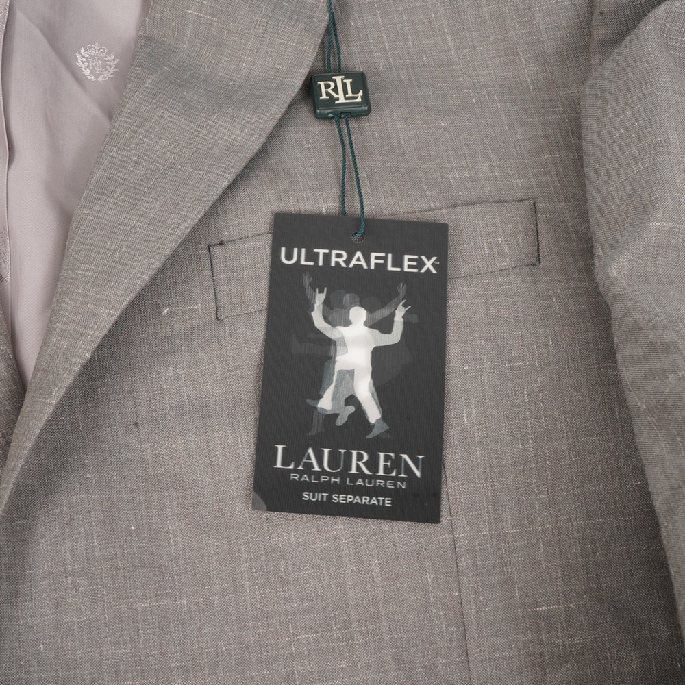 NWT $450 Lauren Ralph Lauren Grey Ultra Flex Suit Separates Blazer Size 40S - Picture 9 of 12